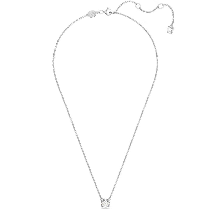 Swarovski Stilla Halskette Rundschliff Weiss Rhodiniert - 5636706