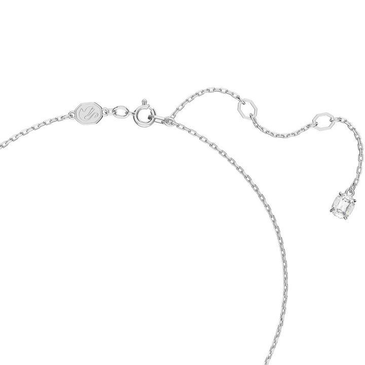 Swarovski Stilla Halskette Rundschliff Weiss Rhodiniert - 5636706