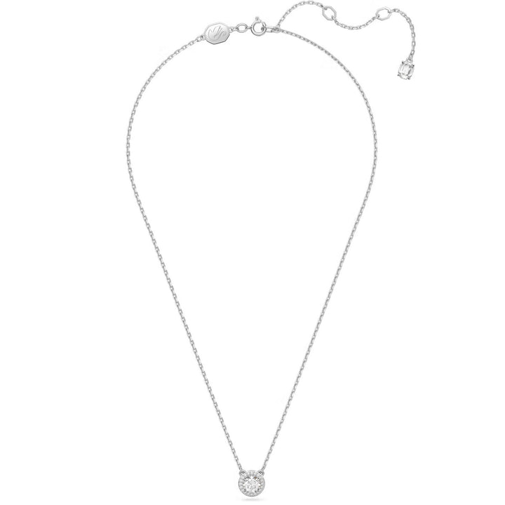 Swarovski Una Angelic Halskette Rundschliff Pavé Weiss Rhodiniert - 5636264