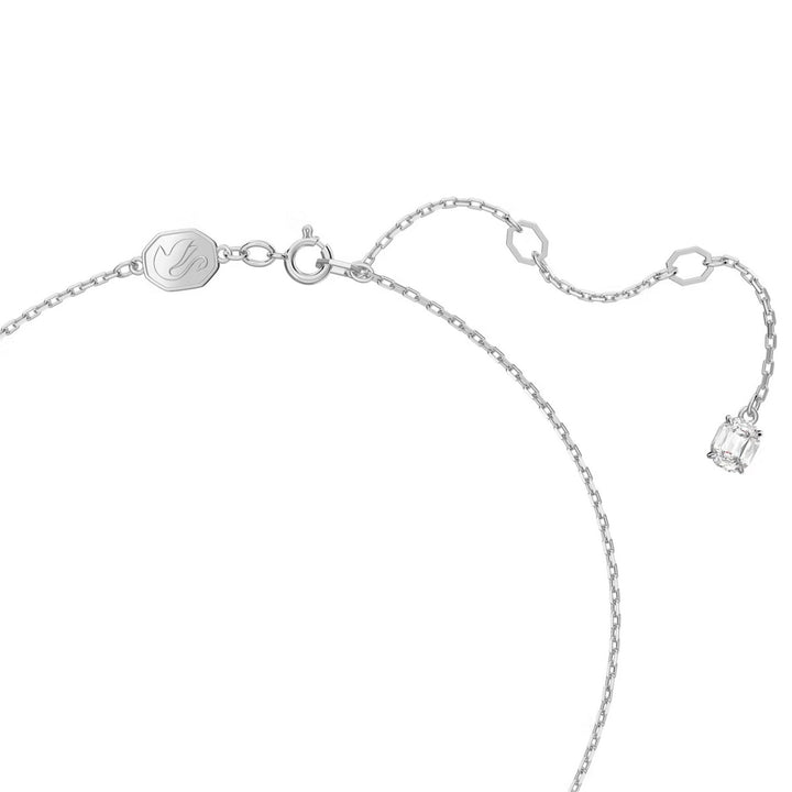 Swarovski Una Angelic Halskette Rundschliff Pavé Weiss Rhodiniert - 5636264