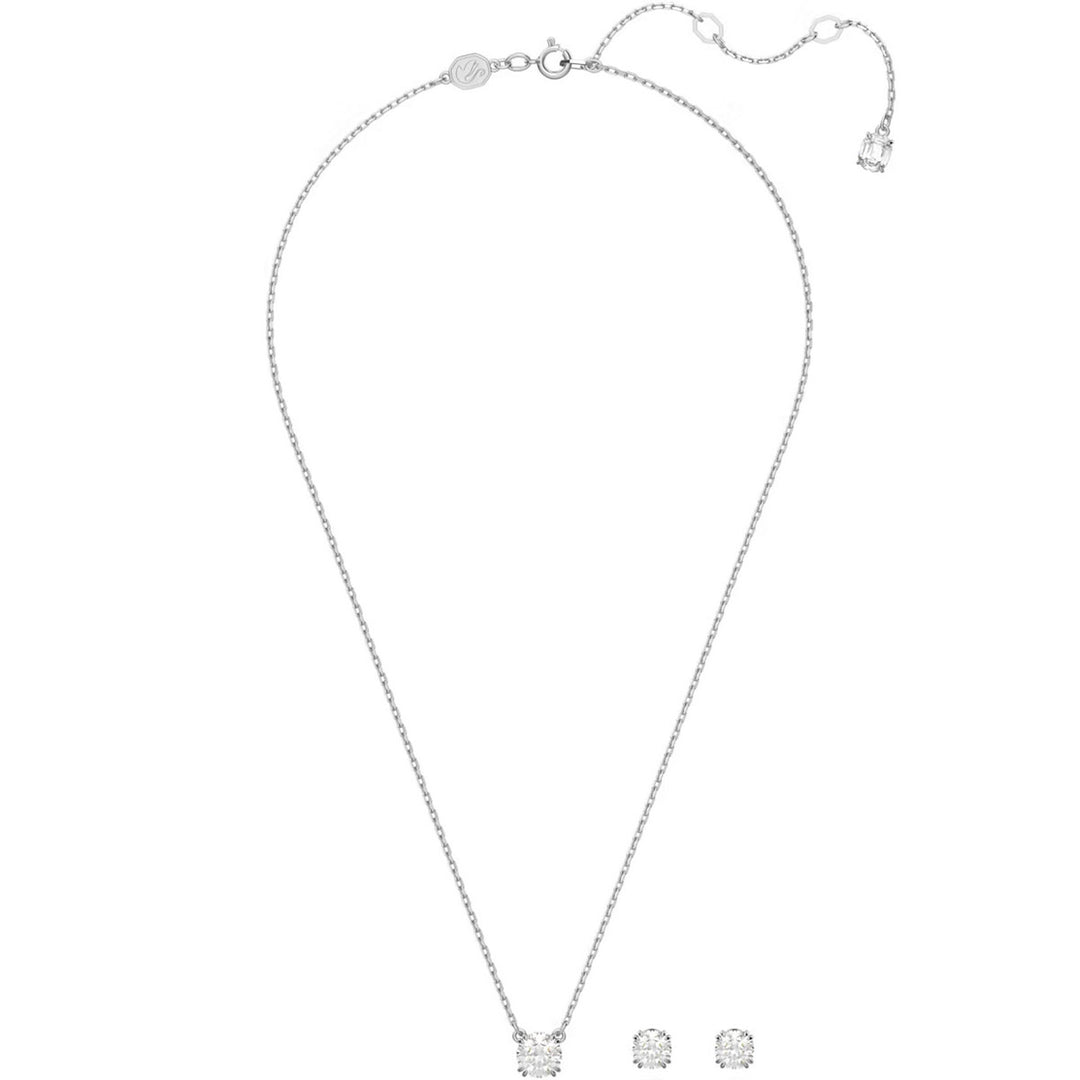 Swarovski Stilla Set Rundschliff Weiss Rhodiniert - 5647663