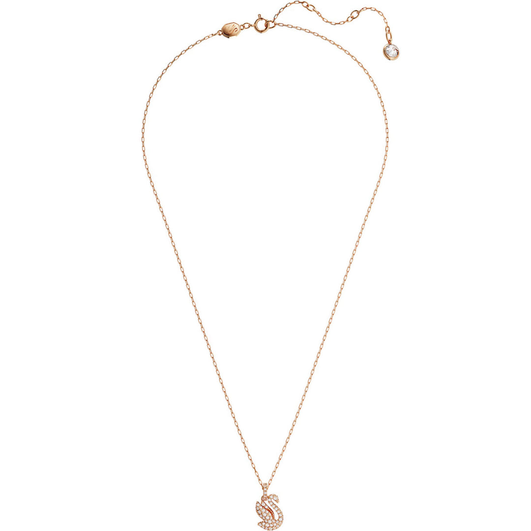 Swarovski Swan Halskette Schwan Klein Weiss Roségold Legierungsschicht - 5647555