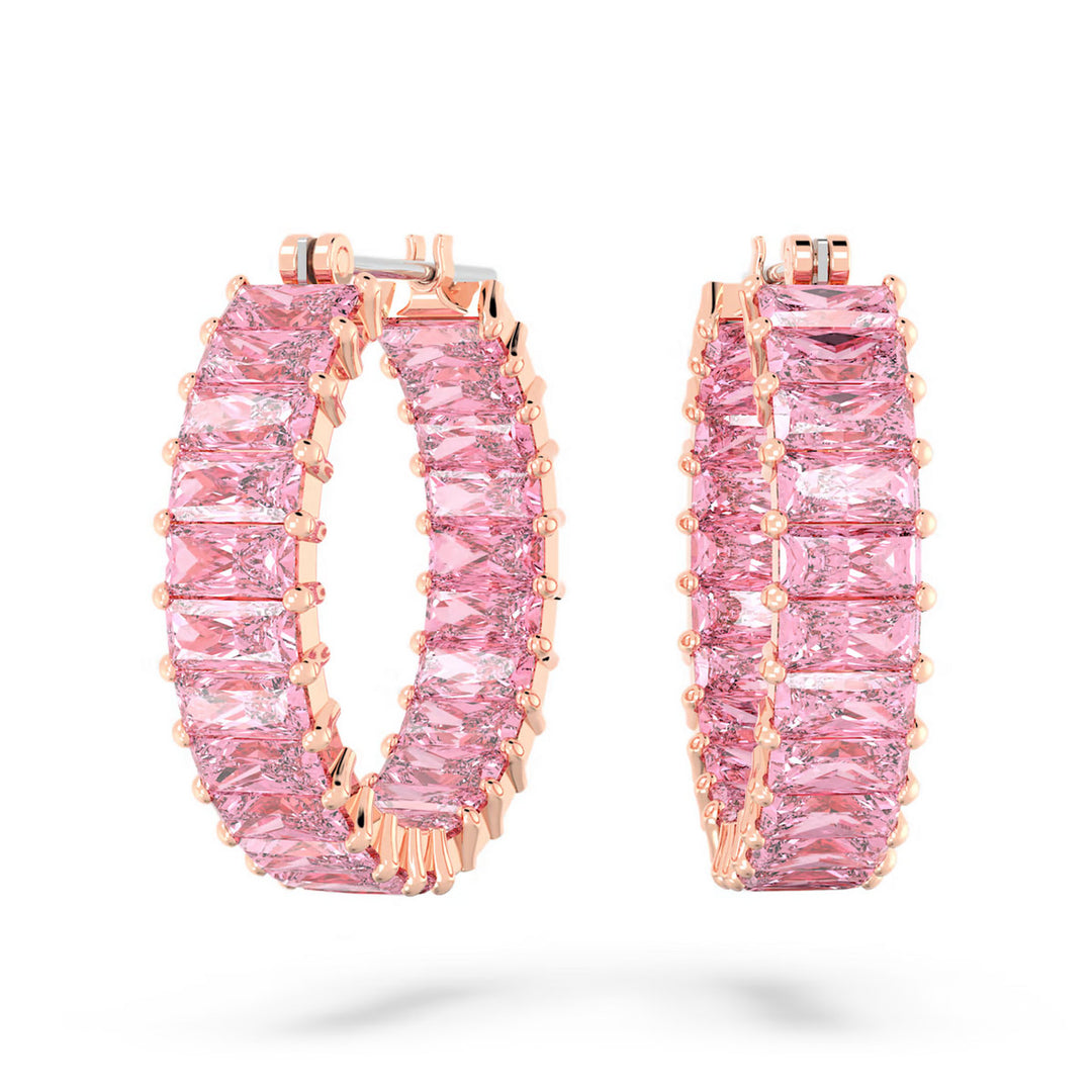 Swarovski Matrix Kreolen Baguette Schliff Rosa Roségold - 5657726