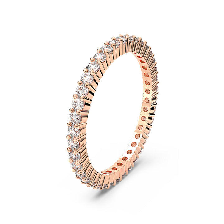 Swarovski Matrix Vittore Ring Rundschliff Weiss Roségold Legierungsschicht