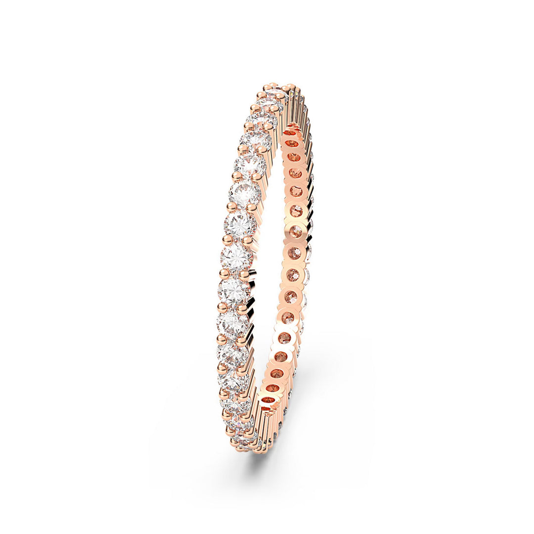 Swarovski Matrix Vittore Ring Rundschliff Weiss Roségold Legierungsschicht