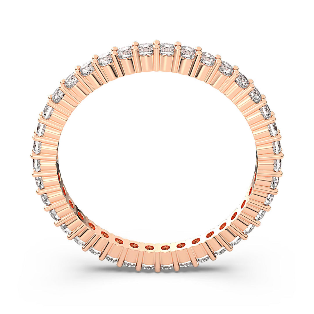 Swarovski Matrix Vittore Ring Rundschliff Weiss Roségold Legierungsschicht