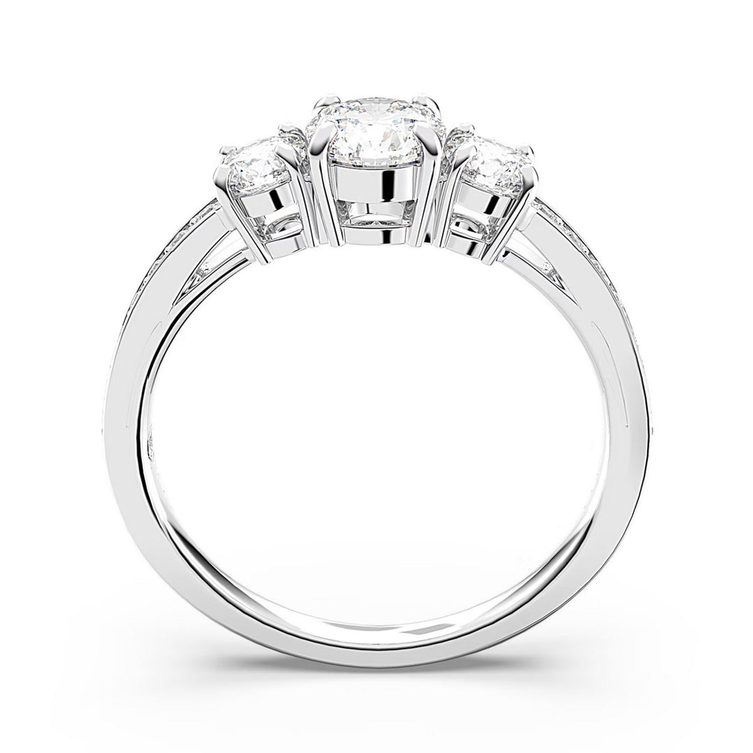 Swarovski Stilla Attract Ring Rundschliff Weiss Silberfarbenes Finish