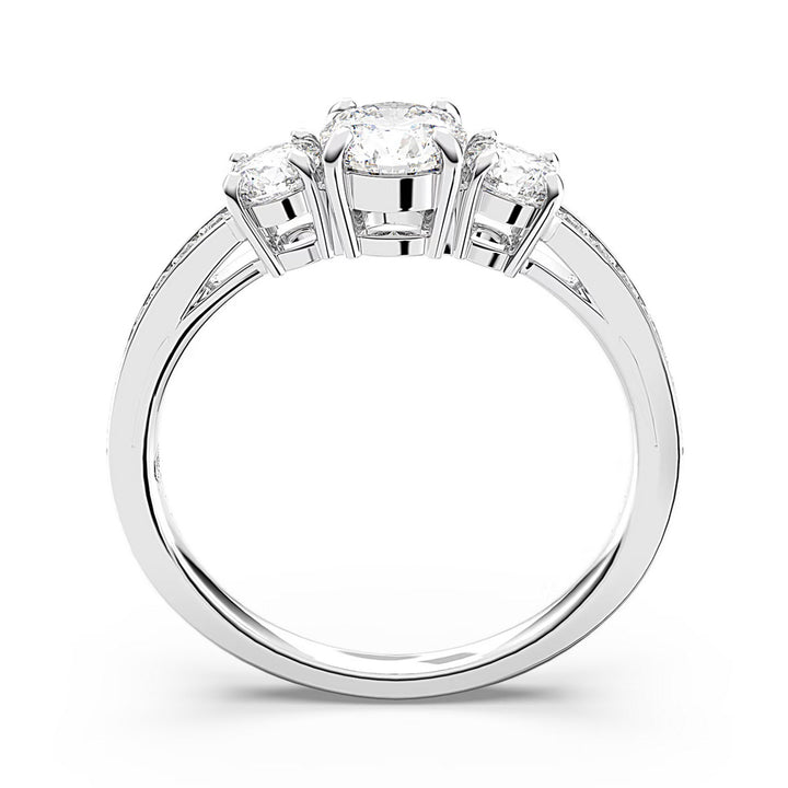 Swarovski Stilla Attract Ring Rundschliff Weiss Silberfarbenes Finish