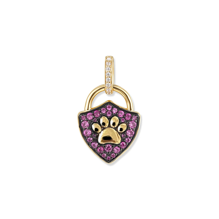 Vintage Berry Paw Castle Pendant - SZA-3968-494