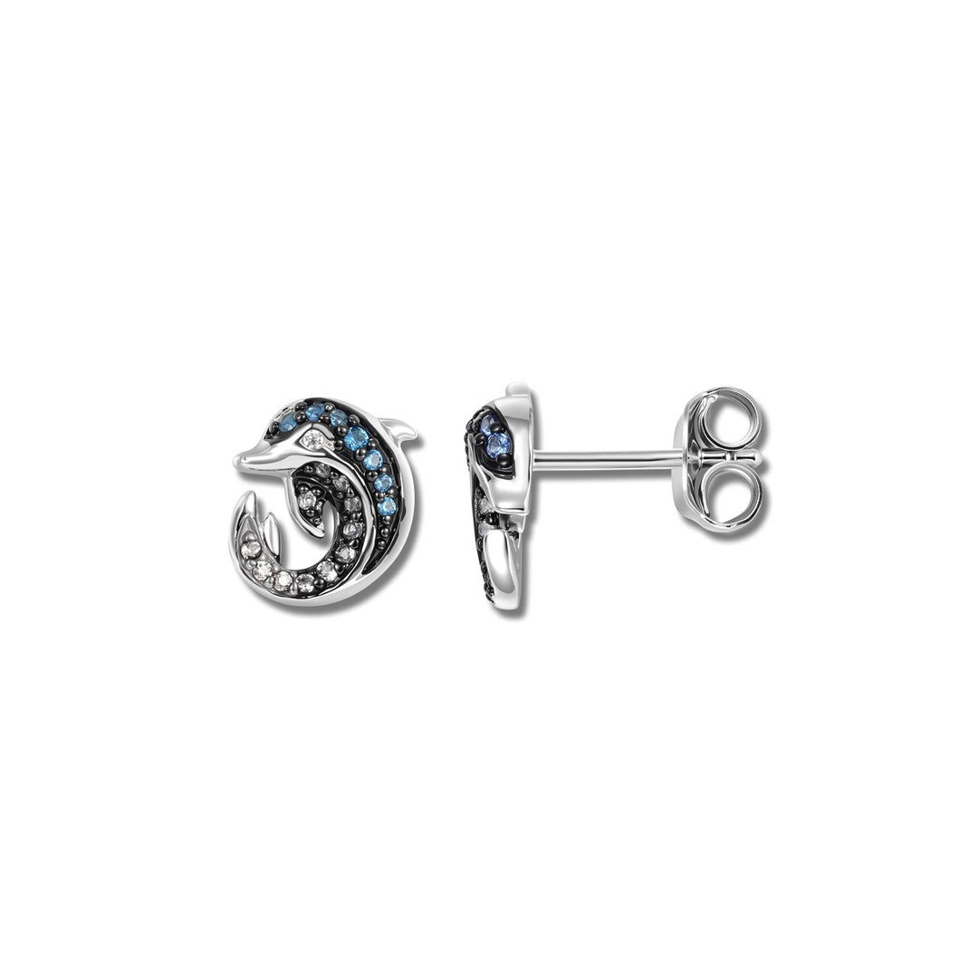 Seinerzeit Blue Delfin Infinity Ohrstecker - SZA-2994-490
