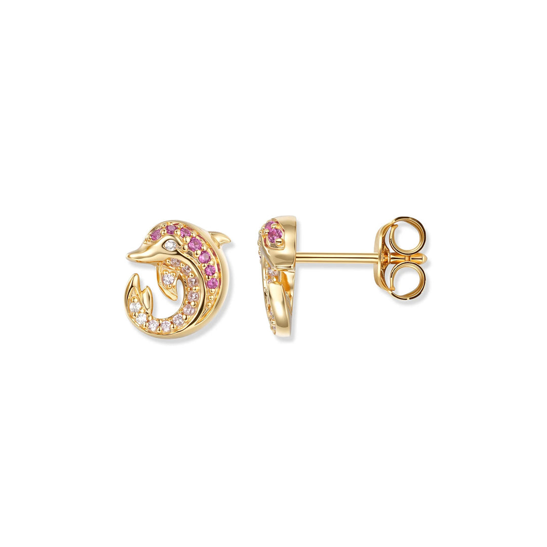 Seinerzeit Blush Delfin Infinity Ohrstecker - SZA-2968-490