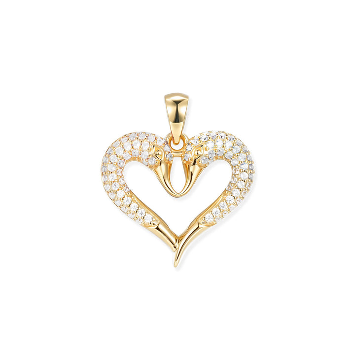 Pendentif Cœur Cygne en Cristal Seinerzeit - SZA-3960-488