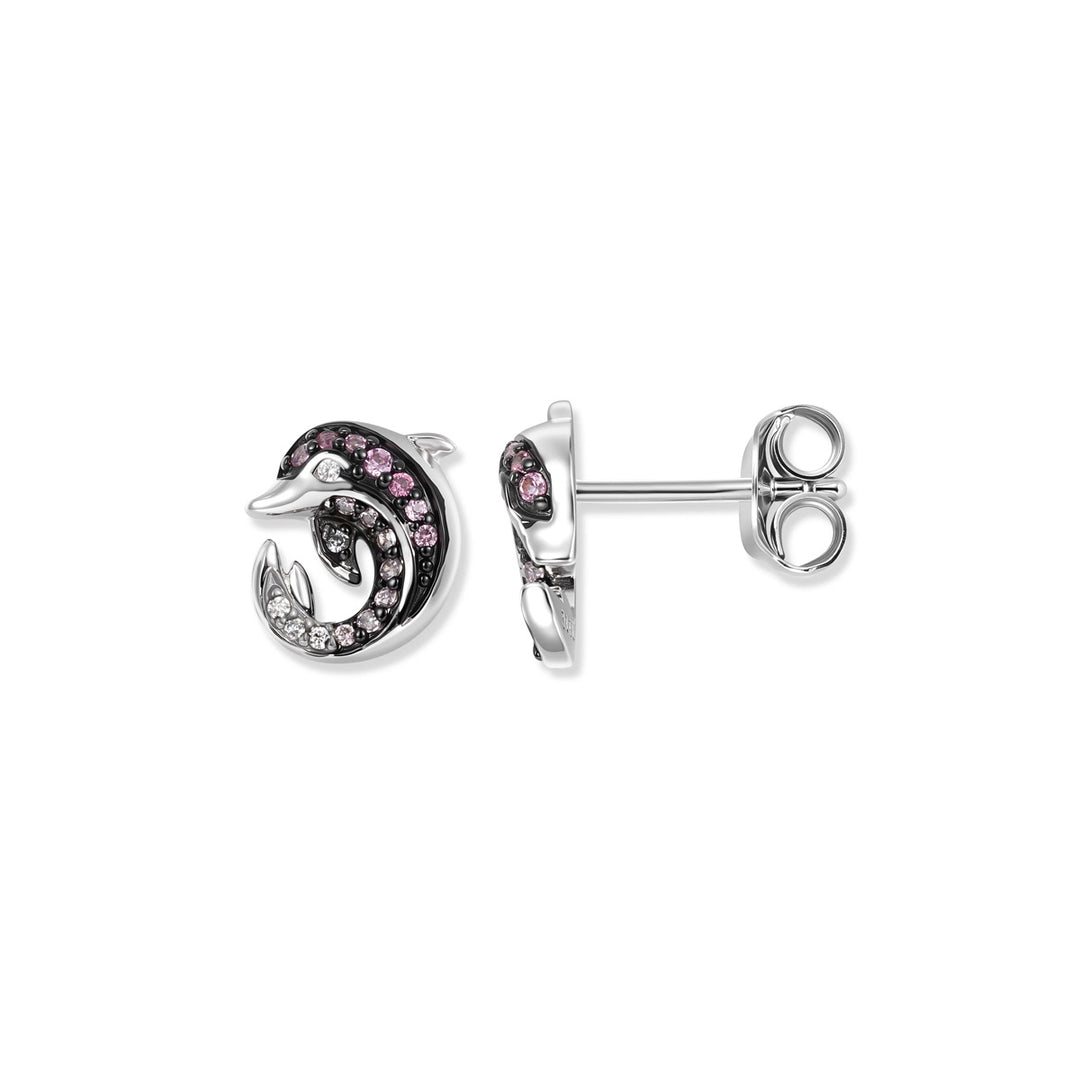 Seinerzeit Pink Delfin Infinity Ohrstecker - SZA-2998-490