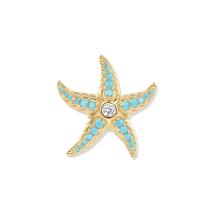 Sully Aqua Starfish Pendant of the time - SZA-3960-476