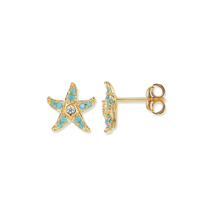 Sully Aqua Starfish Earrings - SZA-2960-476