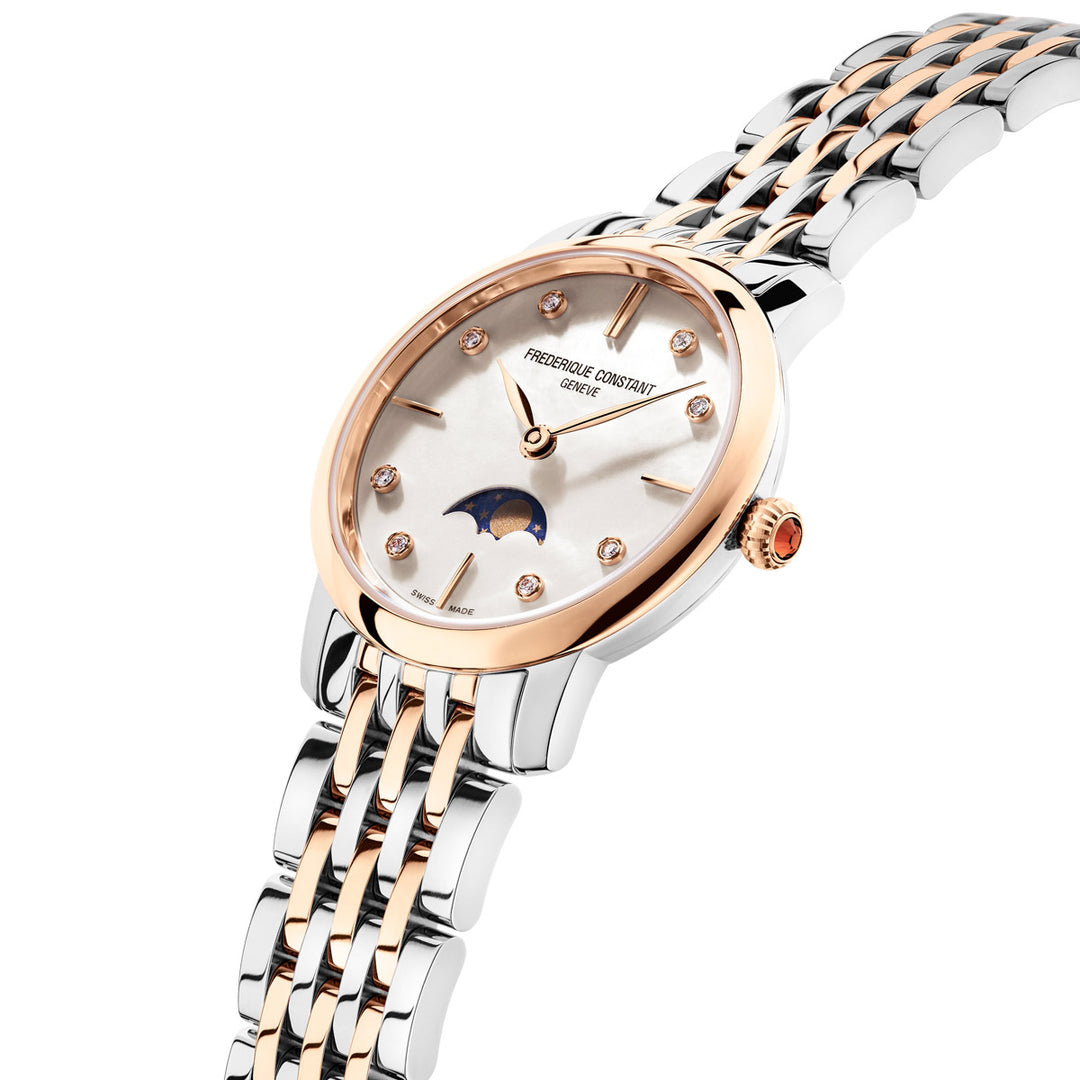 Frederique Constant Classics Slimline Ladies Moonphase - FC-206MPWD1S2B