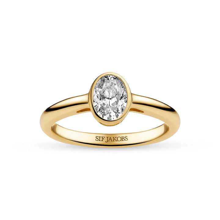 Sif Jakobs Sardinien Ovale Piccolo bague - SJ-R2795-CZ-YG