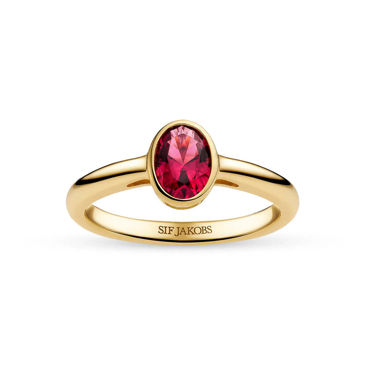 Sif Jakobs Sardinien Ovale Piccolo Ring - SJ-R2795-PKCZ-YG