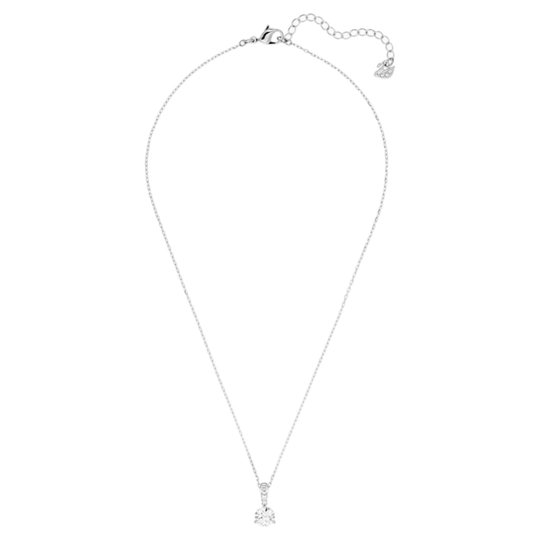 Swarovski Stilla Halskette Rundschliff Weiss Rhodiniert - 5472635