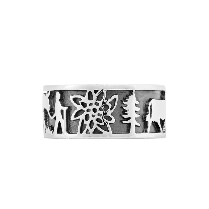 Gexist Swiss Edelweiss Ring Edelweiss Senn &amp; Kühen - R 7000