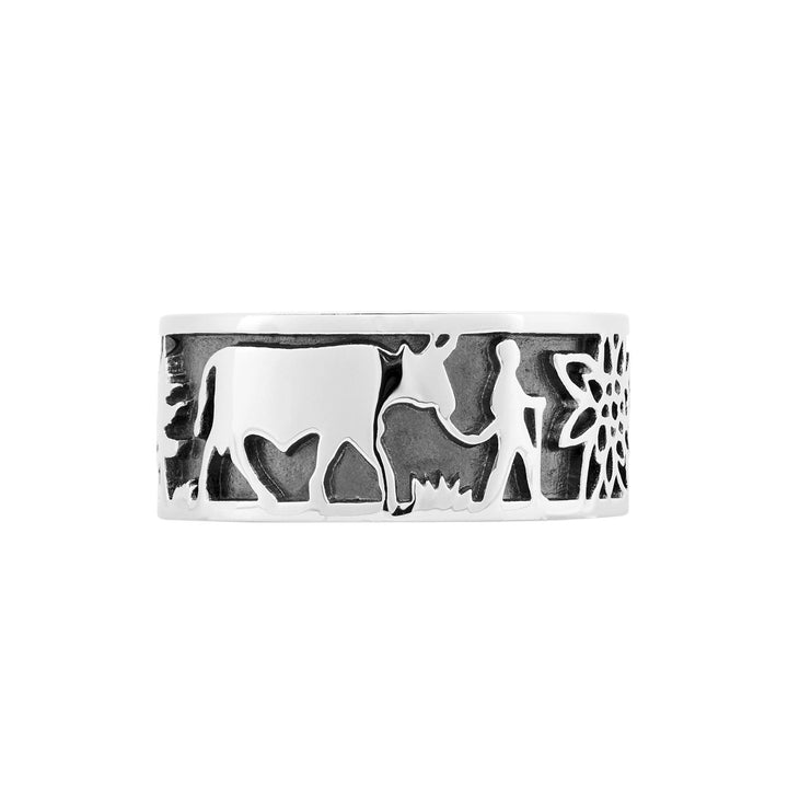 Gexist Swiss Edelweiss Ring Edelweiss Senn &amp; Kühen - R 7000
