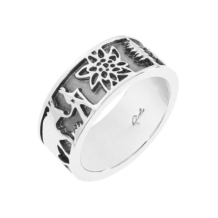 Gexist Swiss Edelweiss Ring Edelweiss Senn &amp; Kühen - R 7000