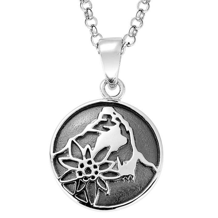 Gexist Matterhorn und Edelweiss Halskette - N 7009