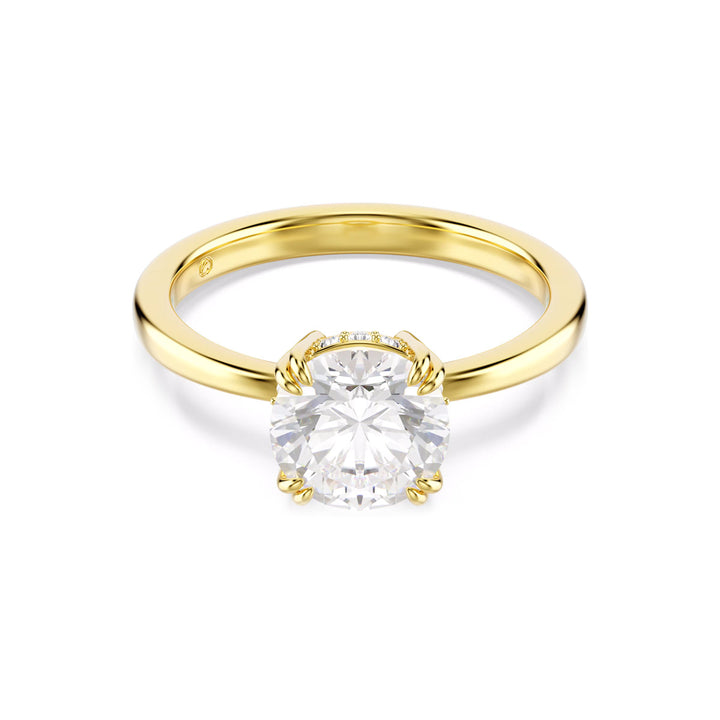 Swarovski Stilla Attract Cocktail Ring Round cut White Gold tone plated