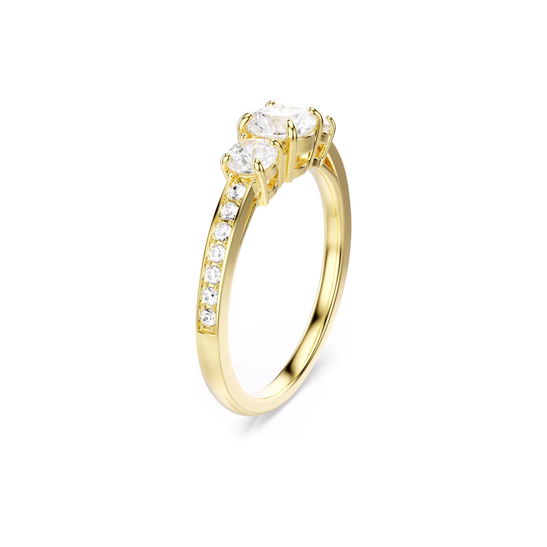 Swarovski Stilla Attract Ring Rundschliff Weiss Goldlegierungsschicht