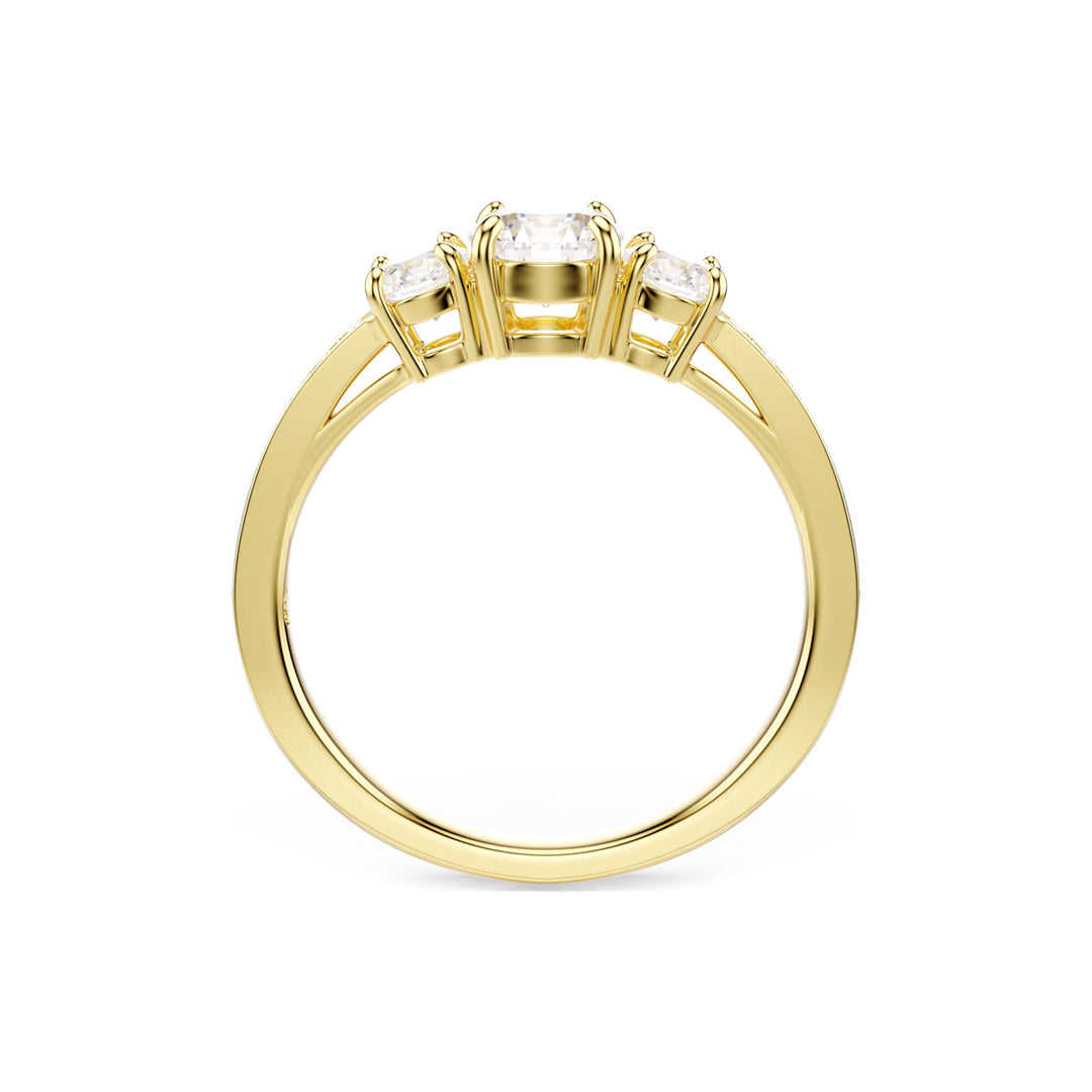 Swarovski Stilla Attract Ring Rundschliff Weiss Goldlegierungsschicht