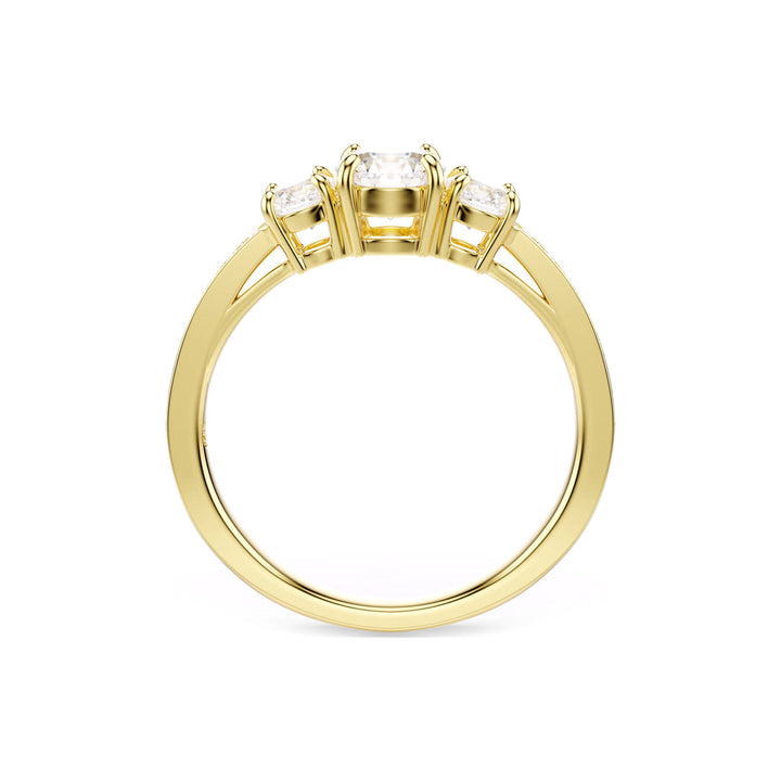 Swarovski Stilla Attract Ring Rundschliff Weiss Goldlegierungsschicht