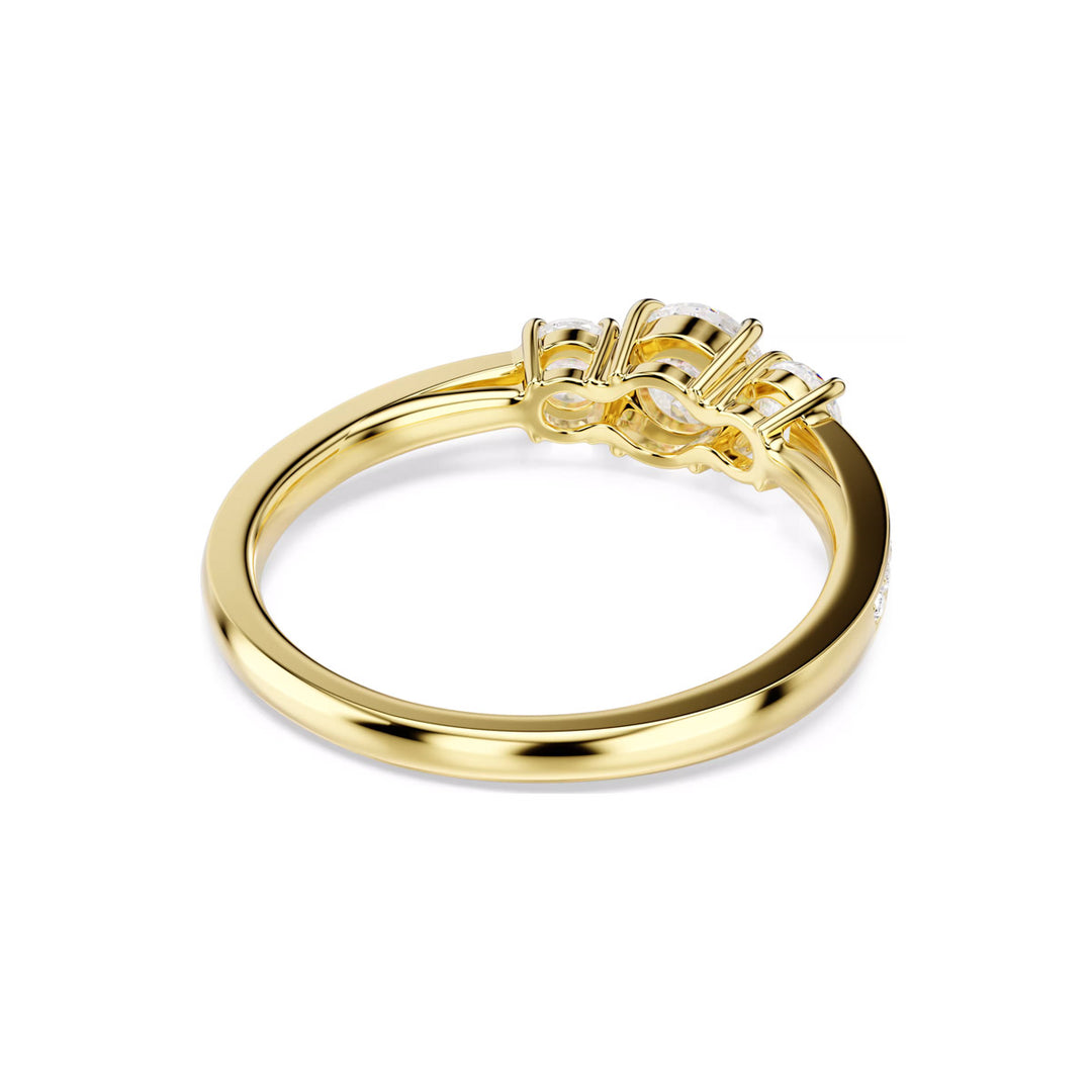 Swarovski Stilla Attract Ring Rundschliff Weiss Goldlegierungsschicht