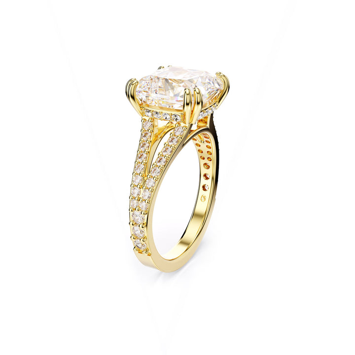 Swarovski Stilla Cocktail Ring Kissenschliff Weiss Gold