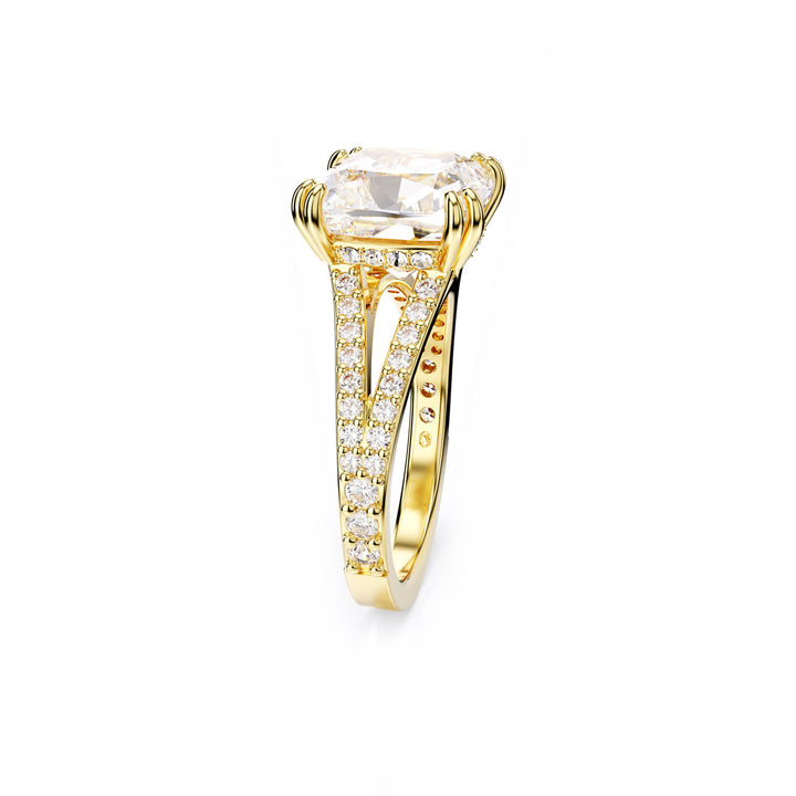 Swarovski Stilla Cocktail Ring Kissenschliff Weiss Gold
