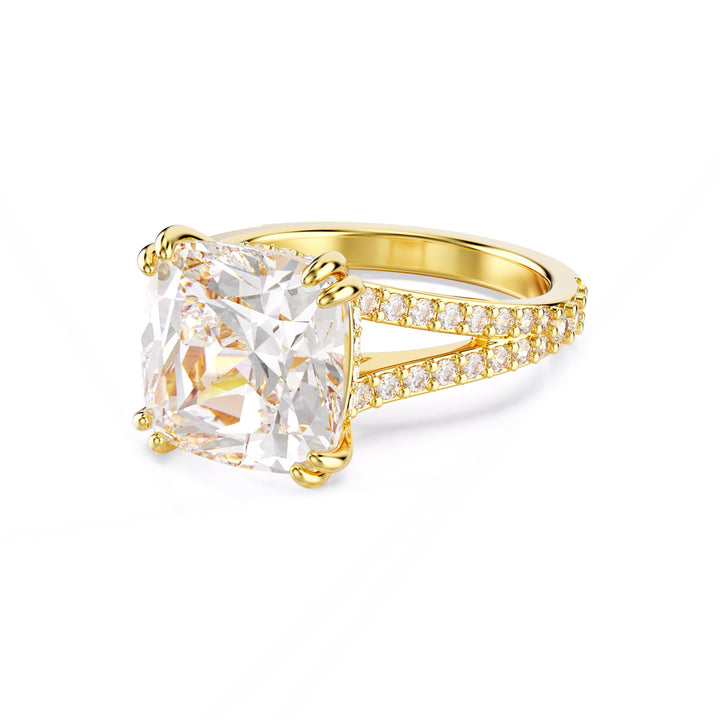 Swarovski Bague cocktail Stilla Taille carré Pavé Blanche Placage de ton or