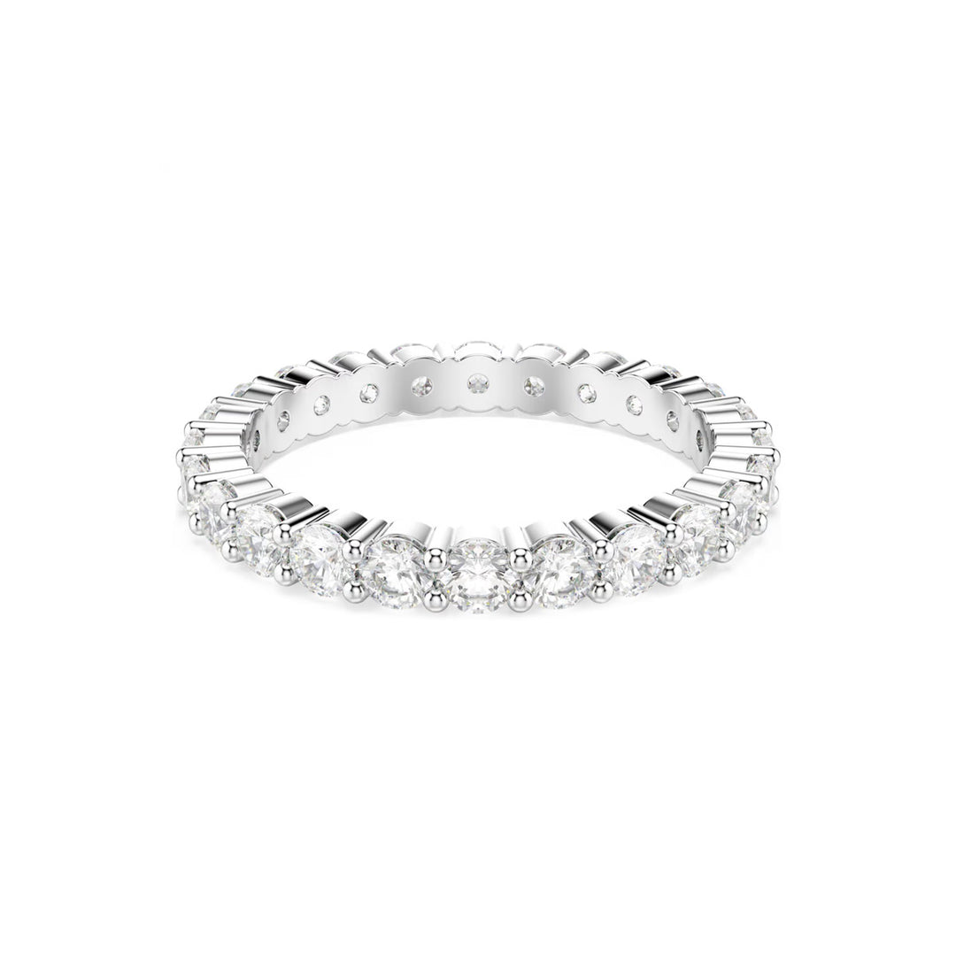 Swarovski Stilla Ring Set Rundschliff Weiss Rhodiniert