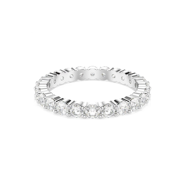 Swarovski Stilla Ring Set Rundschliff Weiss Rhodiniert