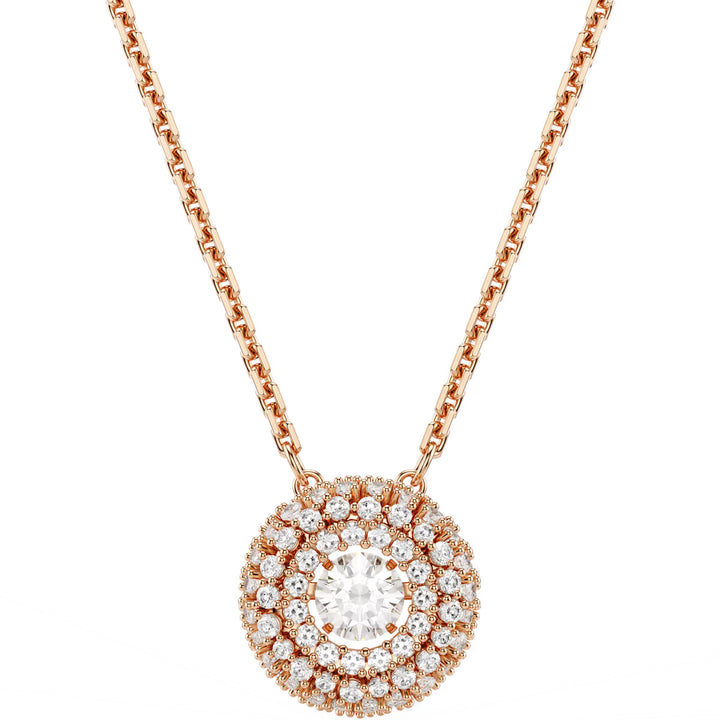 Swarovski Collier Sublima Taille ronde Blanc Doré à l’or rose 18 carats - 5764190