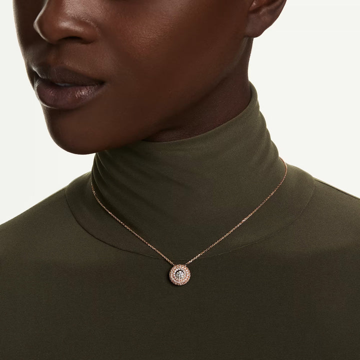 Swarovski Sublima Halskette Rundschliff Weiss 18K roségoldbeschichtet - 5764190
