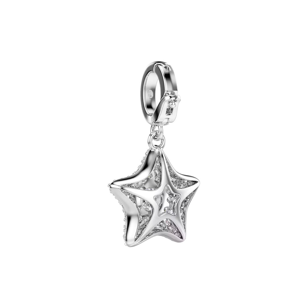 Swarovski Sublima Charm Rundschliff Stern Weiss Rhodiniert - 5760562