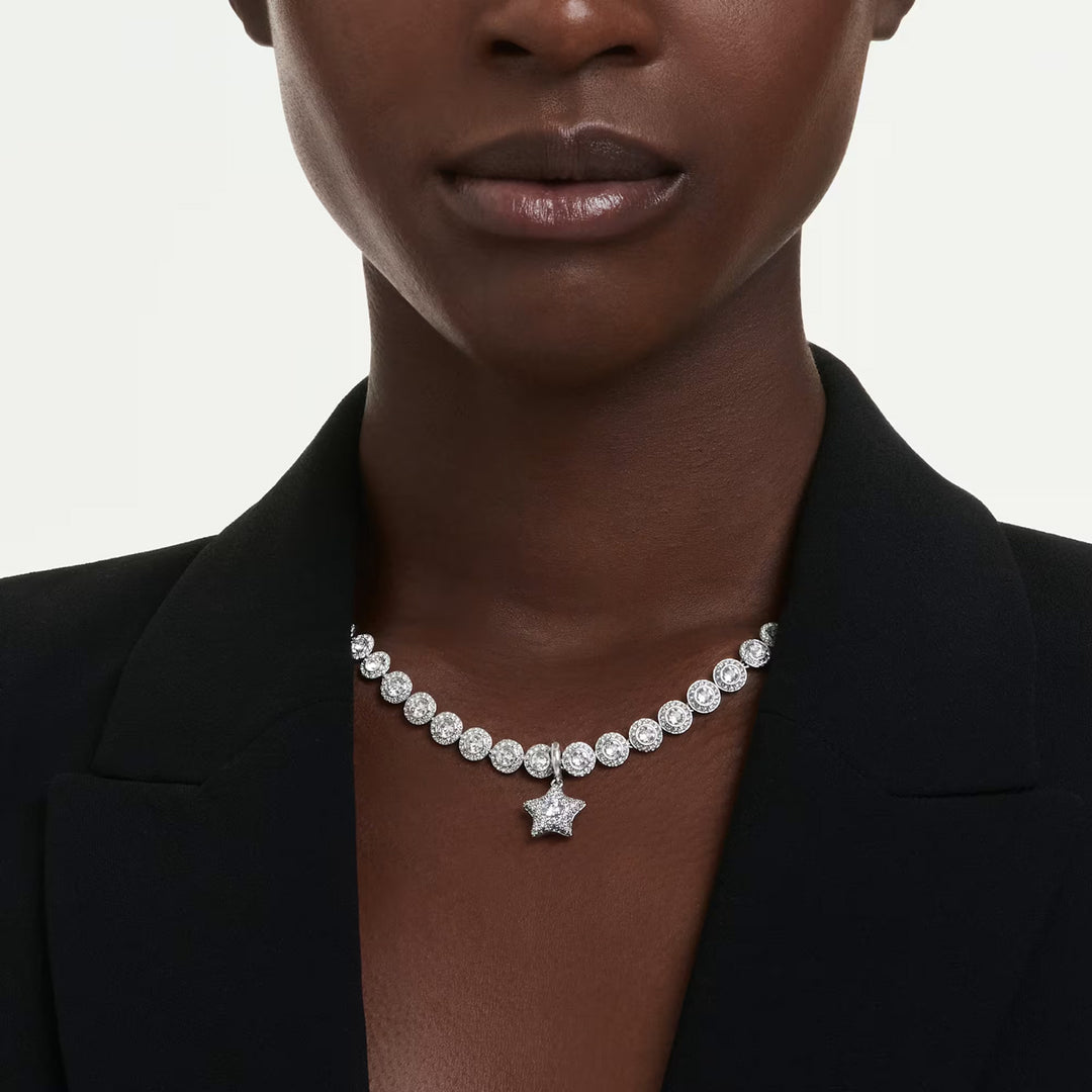 Swarovski Sublima Charm Rundschliff Stern Weiss Rhodiniert - 5760562