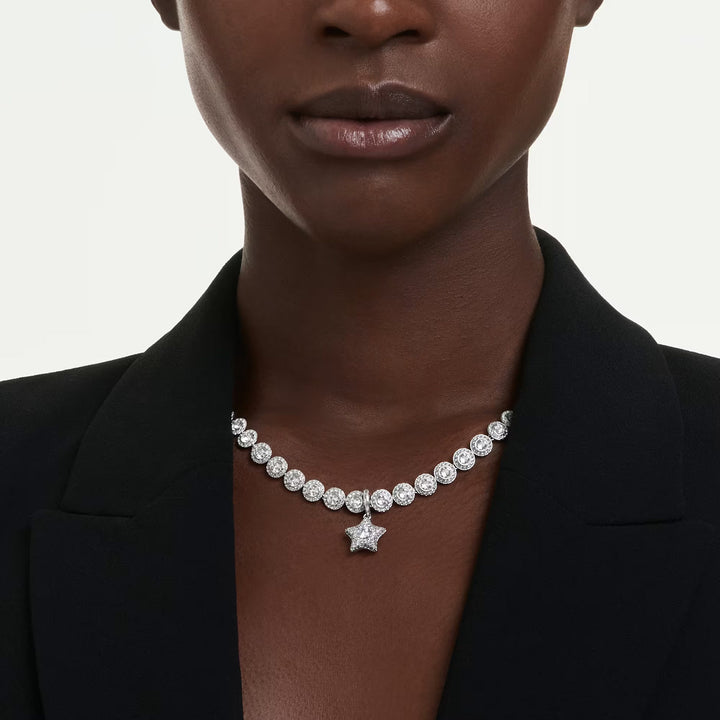 Swarovski Sublima Charm Rundschliff Stern Weiss Rhodiniert - 5760562