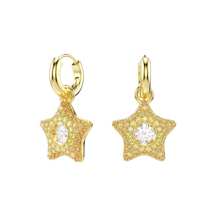 Swarovski Orecchini pendenti Sublima Taglio Round Stella Multicolore Finitura oro 18K - 5755274