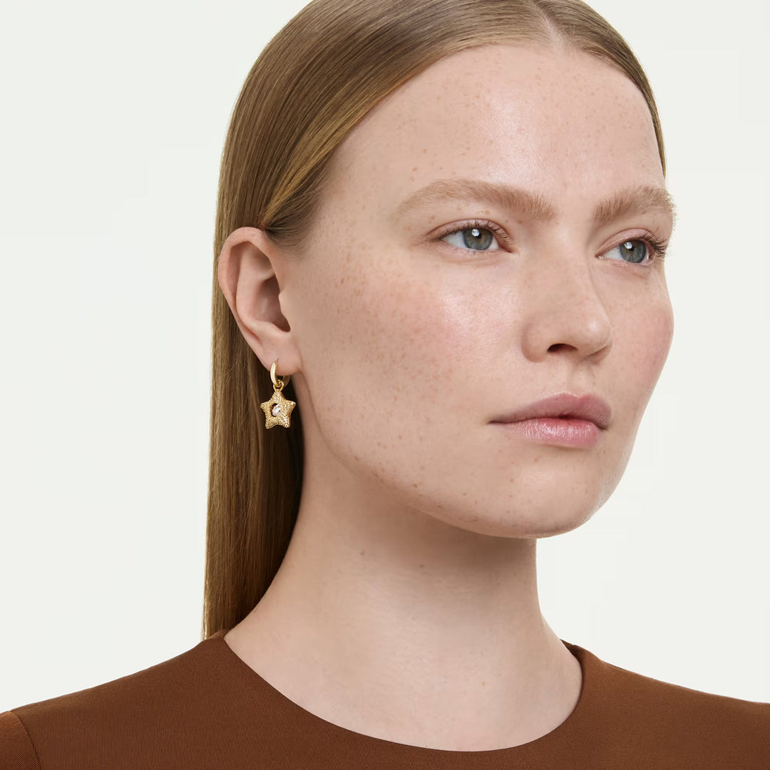 Swarovski Sublima Drop Ohrhänger Rundschliff Stern Mehrfarbig 18K goldbeschichtet - 5755274