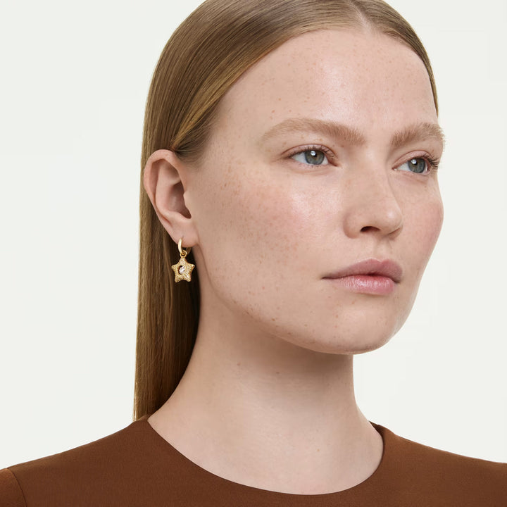 Swarovski Sublima Drop Ohrhänger Rundschliff Stern Mehrfarbig 18K goldbeschichtet - 5755274