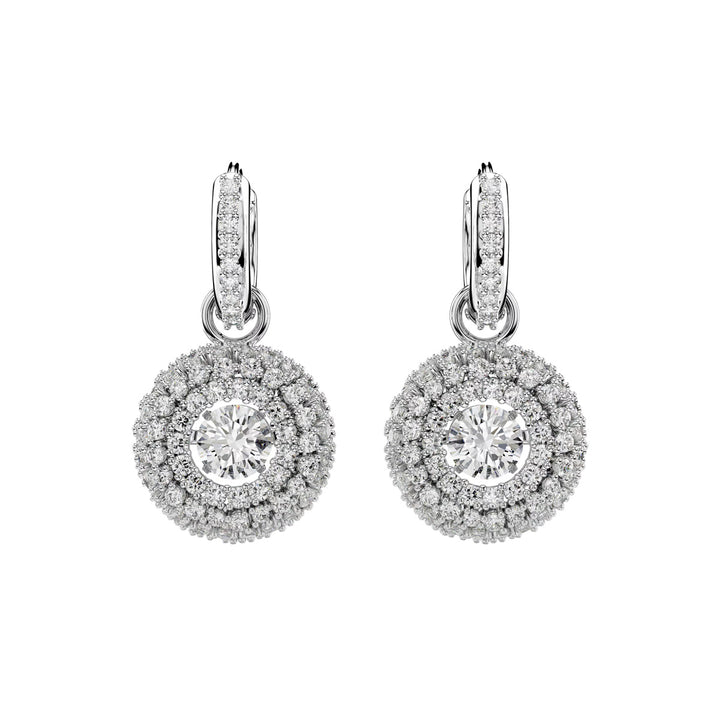 Swarovski Sublima Drop Ohrhänger Rundschliff Weiss Rhodiniert - 5738193