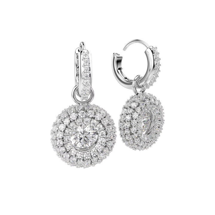 Swarovski Sublima Drop Ohrhänger Rundschliff Weiss Rhodiniert - 5738193