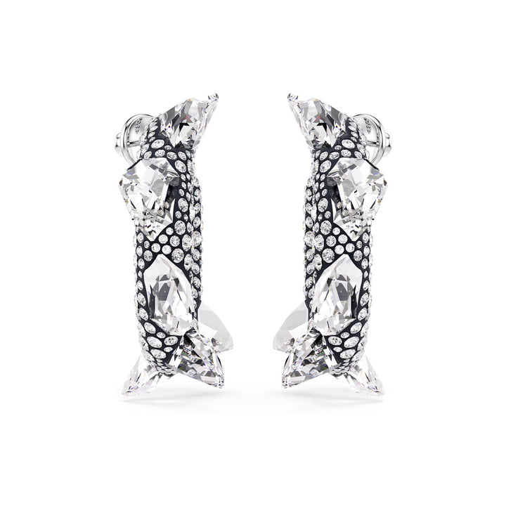 Swarovski Sublima Kreolen Spike Weiss Rhodiniert - 5723287