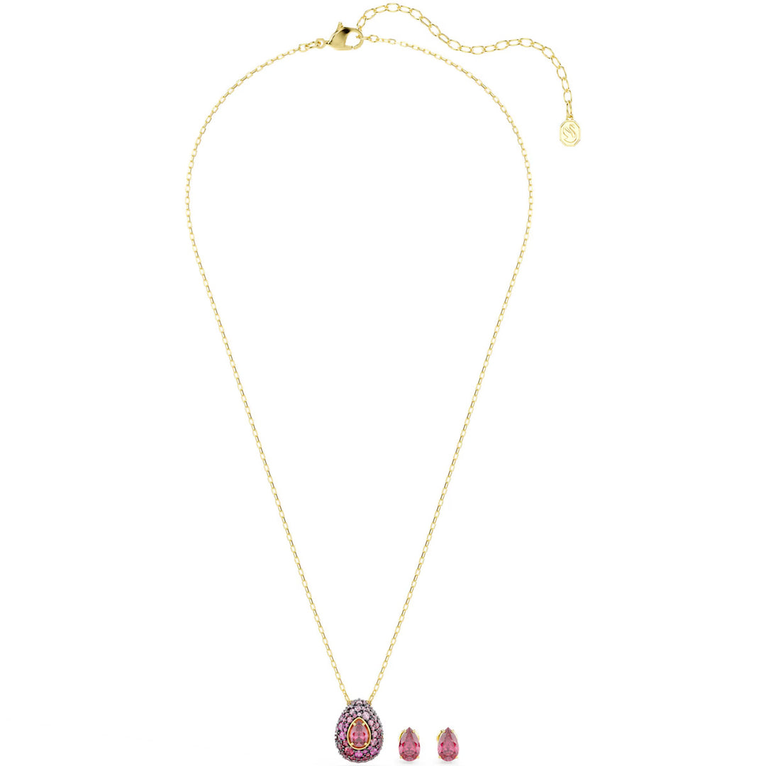 Swarovski Sublima Set Tropfenschliff Rot 18K goldbeschichtet - 5752883