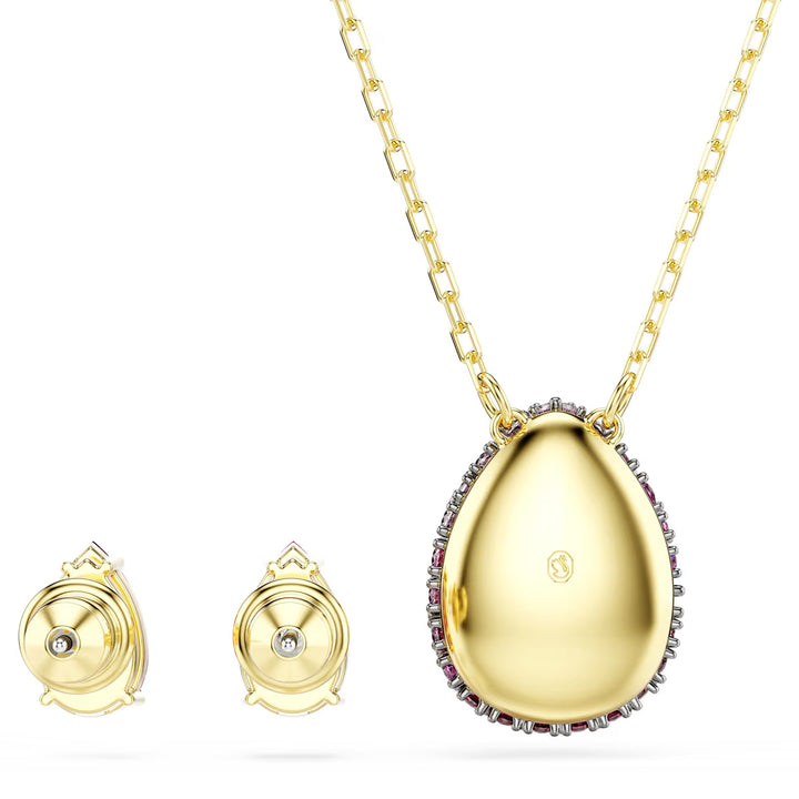 Swarovski Sublima Set Tropfenschliff Rot 18K goldbeschichtet - 5752883